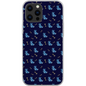 Simple Dog and Bone Pattern I Phone Case (Dark Blue)