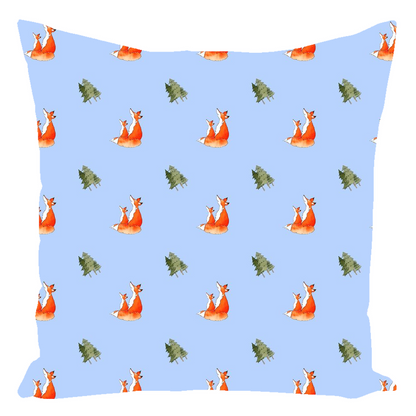 Fox and Trees Pattern (Light Blue)