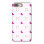 Simple Dog and Bone Pattern I Phone Case (Pink)