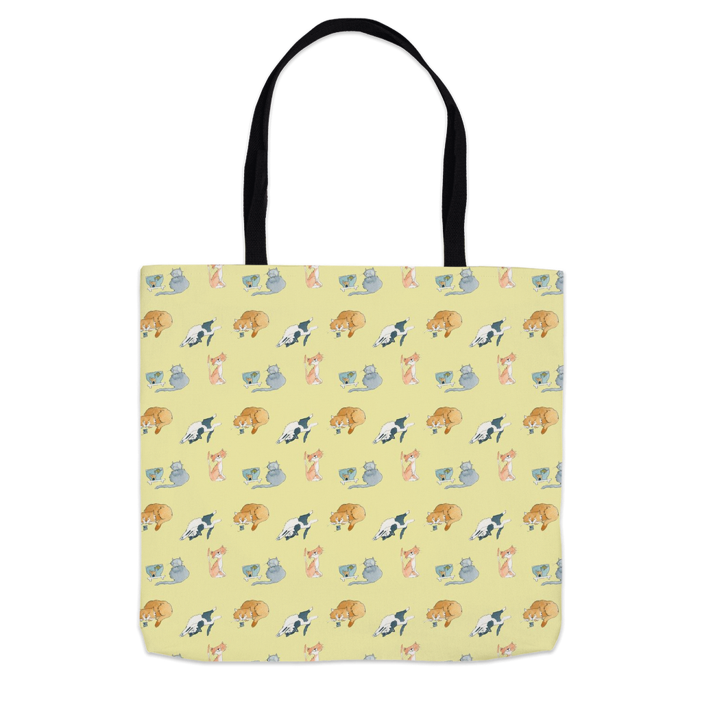 Cats Pattern Tote Bag (Yellow)