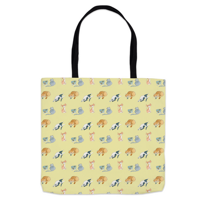 Cats Pattern Tote Bag (Yellow)