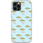 Elephant and Trees Pattern  iPhone Case (Blue)