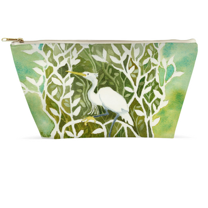 Snowy Egret Mangrove Accessory Pouch