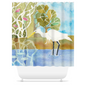 Snowy Egret Fishing Shower Curtain