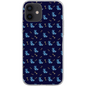 Simple Dog and Bone Pattern I Phone Case (Dark Blue)