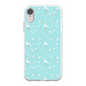 Snowy Egret  Pattern  iPhone Case (Blue)