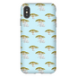 Elephant and Trees Pattern  iPhone Case (Blue)