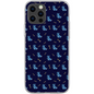 Simple Dog and Bone Pattern I Phone Case (Dark Blue)