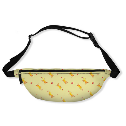 Playful Puppy Pattern Fanny Pack ( Yellow)