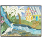 Snowy Egret Waterfall Floor Mat