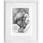 The Flower Lady with Basket Framed Print