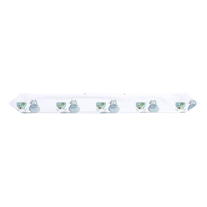 Cat and Fish Pattern Infant Headband (White)