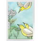 Yarrow and Yellow Birds Framed Print