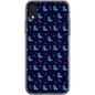 Simple Dog and Bone Pattern I Phone Case (Dark Blue)