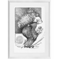 The Flower Lady with Basket Framed Print