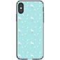 Snowy Egret  Pattern  iPhone Case (Blue)