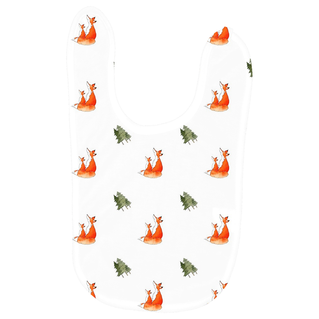 Fox and Trees Baby Bib