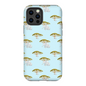 Elephant and Trees Pattern  iPhone Case (Blue)