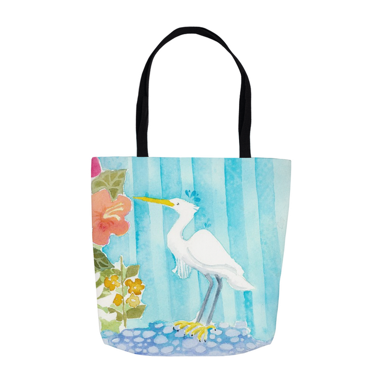 Snowy Egret Tote Bag