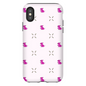 Simple Dog and Bone Pattern I Phone Case (Pink)