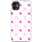 Simple Dog and Bone Pattern I Phone Case (Pink)