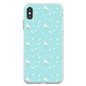 Snowy Egret  Pattern  iPhone Case (Blue)