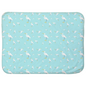 Snowy Egret Pattern Baby Sherpa Blanket (Blue)