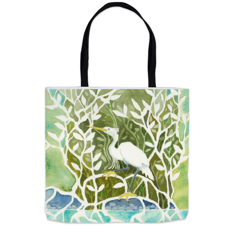 Snowy Egret Mangrove Tote Bag