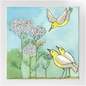 Yarrow and Yellow Birds Framed Print