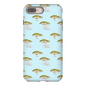 Elephant and Trees Pattern  iPhone Case (Blue)