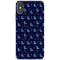 Simple Dog and Bone Pattern I Phone Case (Dark Blue)