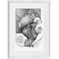 The Flower Lady with Basket Framed Print