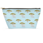 Elephants and Trees Pattern Accessory Pouch (Blue)