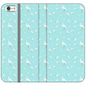 Snowy Egret  Pattern  iPhone Case (Blue)