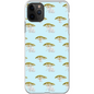 Elephant and Trees Pattern  iPhone Case (Blue)