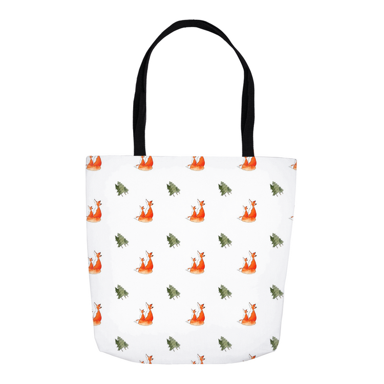 Fox and Trees Tote Bag