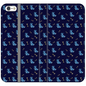 Simple Dog and Bone Pattern I Phone Case (Dark Blue)