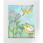 Yarrow and Yellow Birds Framed Print