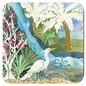 Snowy Egret Waterfall Coasters