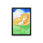 Lion and Lamb Framed Photo Paper Poster