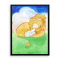 Lion and Lamb Framed Photo Paper Poster