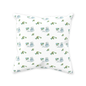 Cat and Fish Throw Pillow (white)