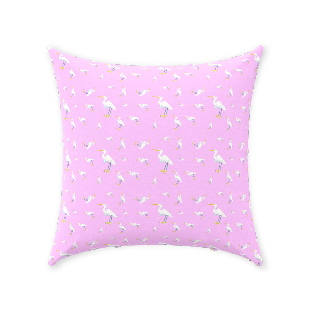 Snowy Egret Pattern (pink)