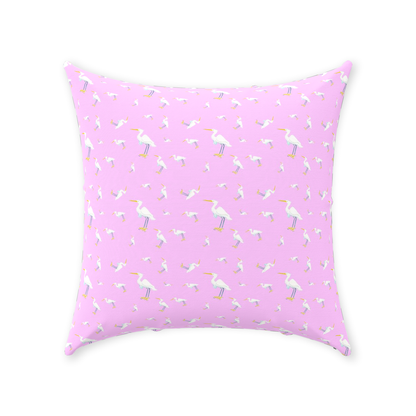 Snowy Egret Pattern (pink)