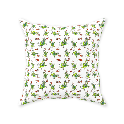 Fire Breathing Dragon  Pattern Throw Pillow