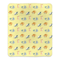 Cats Pattern Sherpa Blanket - (Yellow)