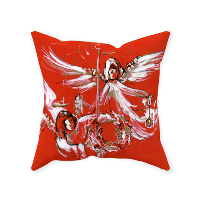 Christmas Angels Throw Pillow