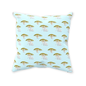 Elephants and Trees PatternThrow Pillow (blue)