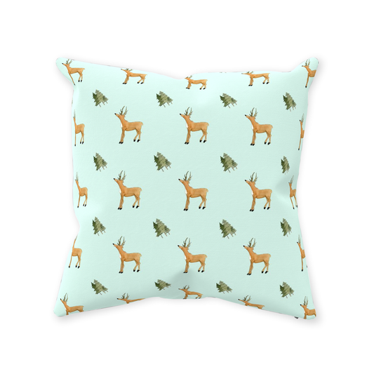 Deer and Trees (light Green)