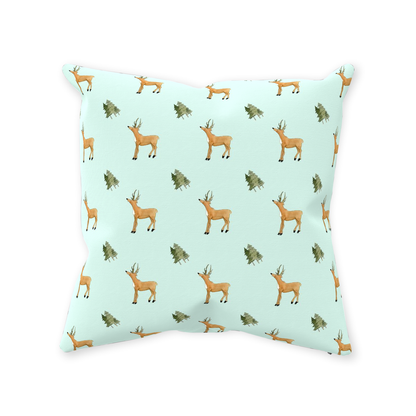 Deer and Trees (light Green)